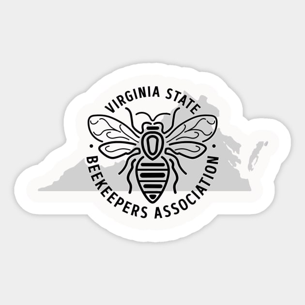 White Glow Logo Sticker by Virginia State Beekeepers